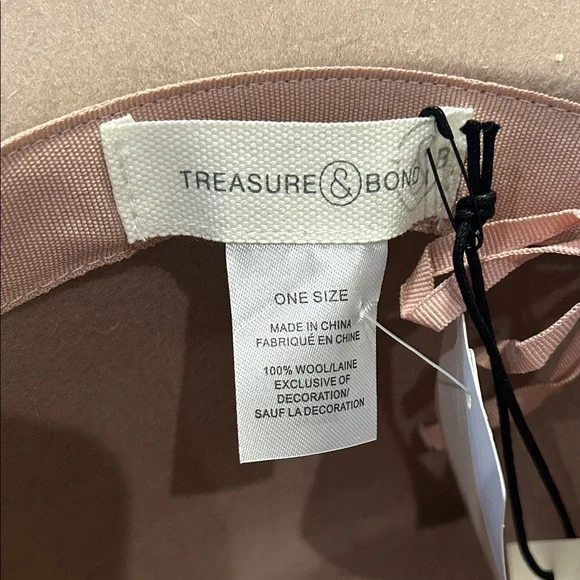 Treasure & Bond Soft Pink Fedora Hat NWT - Picture 4 of 5